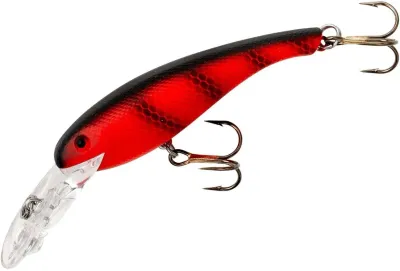 Cotton Cordell  Wally Diver Crankbait, 2 1/2", 1/4 oz, Fluorescent Red/Black, Floating