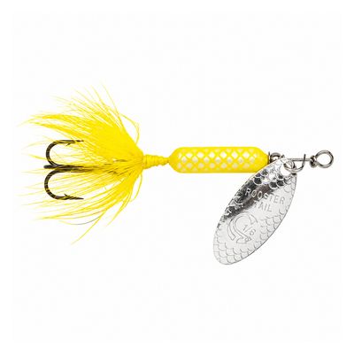 Rooster Tail, 1/4oz Silver; Yellow