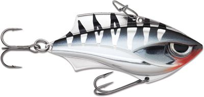 Rapala RVB06CRT Rap-V Blade 6, 2-1/2", 1/2 Oz, #4 and #6 Hooks, Chrome Tiger