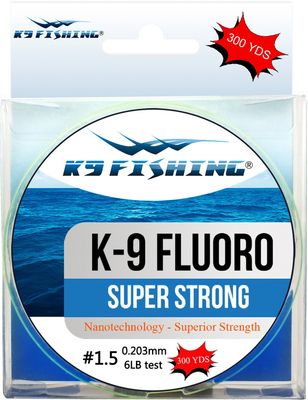 K9 300-20lb-CL Clear Fluoro Line 300 yard spool 20lb test
