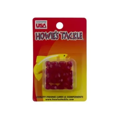 Howie  6mm facetted beads; Ruby Red, 50pk	