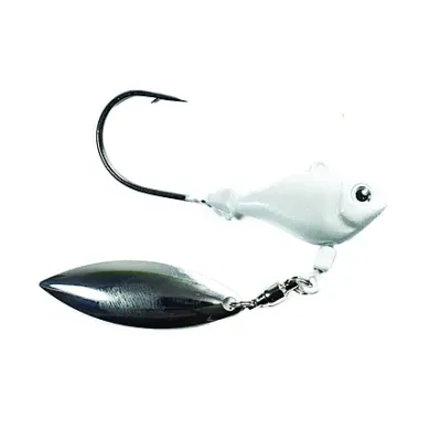 Fish Head 1100106 Spin Jighead, 3/8 oz, 5/0 Hook, Albino