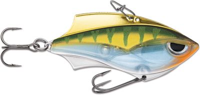 Rapala RVB06YP Rap-V Blade 6, 2-1/2", 1/2 Oz, #4 and #6 Hooks, Yellow Perch