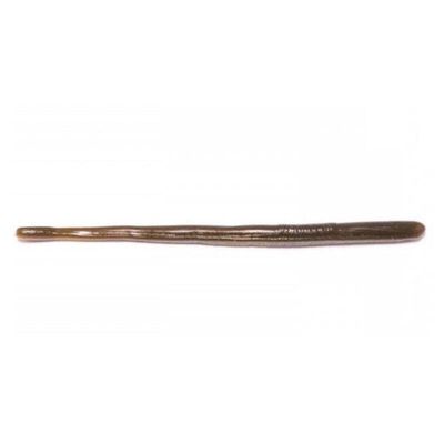 Roboworm SR-FFFB Straight Tail Worm 6", Green Pumpkin Black Flake, 10/Pack