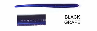 Roboworm Straight Tail Worm 4 .5", Black Grape, 10/Pack