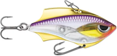 	Rapala RVB06PD Rap-V Blade 6, 2-1/2", 1/2 Oz, #4 and #6 Hooks, Purpledescent