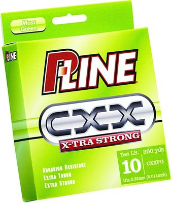 P-Line CXXFG-10 CXX X-Tra Strong Mono Filler Spool 10lb 300yd Moss Green