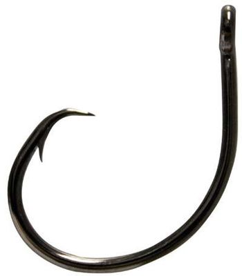 Mustad Ultrapoint Demon Tuna, Size 5/0, Needle Point, Wide Gap, Light Wire, Black Nickel, 10 per Pack