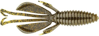 Reaction Kinky Beaver Creature Bait, 5", Green Pumpkin, 7/Pack
