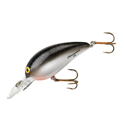 Bomber B04ABKP Model A Crankbait, 2 1/8", 5/16 oz, Black/Pearl