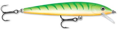 Rapala Husky Jerk, 3/8oz 4'' Green Tiger UV