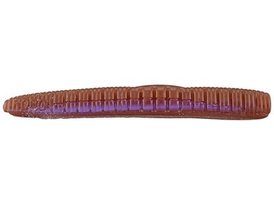 Roboworm  Ned Worm 5" Oxblood Light Red Flake, 6/Pack