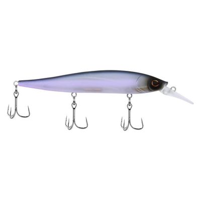 Berkley BHBST112P1-STNC Stunna Jerkbait, Slow Sink, 4.4", 1/2oz, 6-10ft EGW Fusion 19 Trebles, Stone Cold