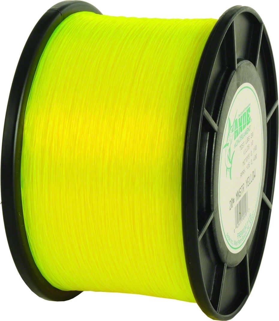 Ande MY00100050 Monster Yellow Mono Line 1lb Spool 50lb 1000yd