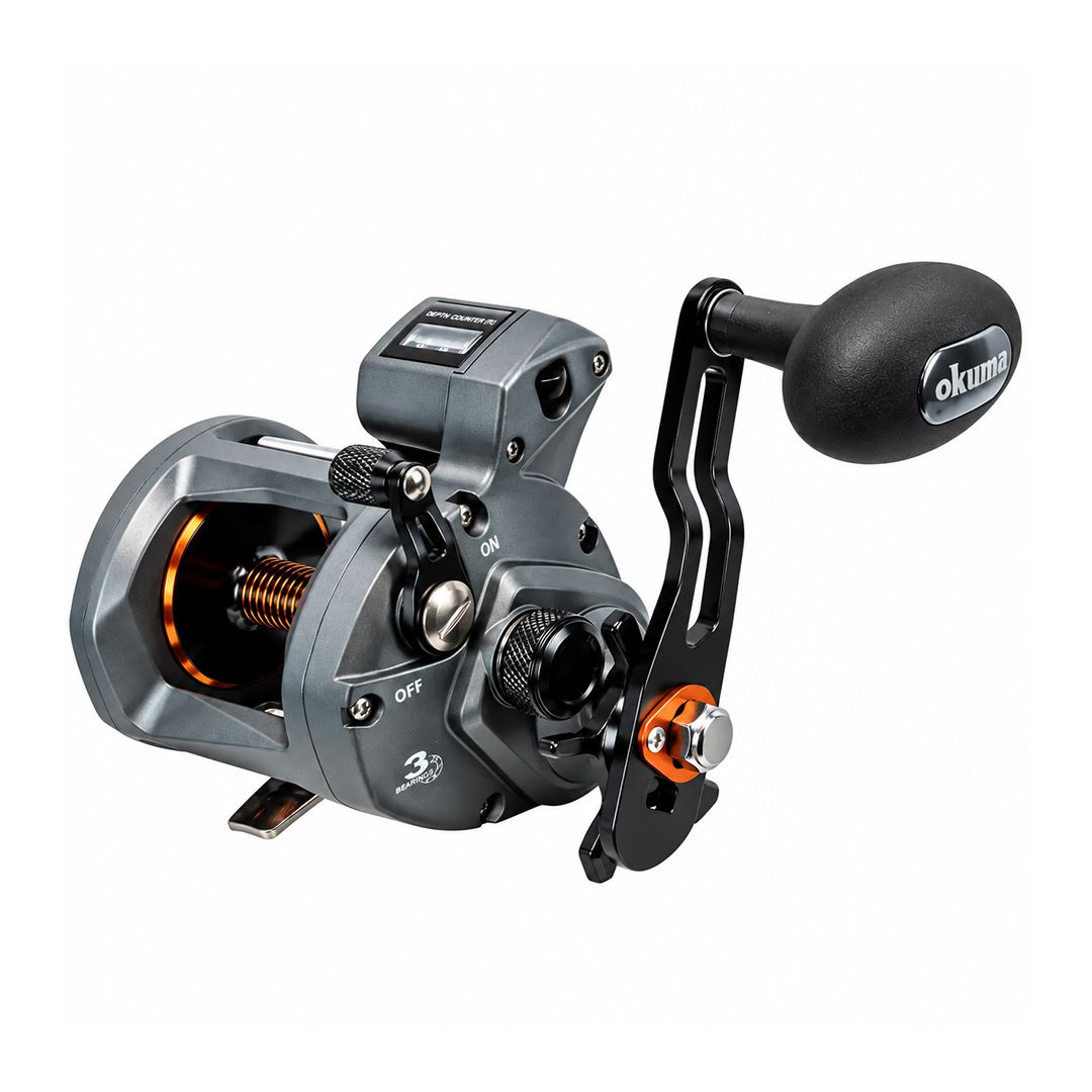 Okuma CW-45DHA Coldwater A-Series 45-size Round Linecounter Star Drag High Speed Reel Gear Ratio 6.4:12BB+1RB Max Drag 21-lbs 1yr LW