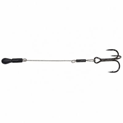 Gamakatsu 364407 Treble Stinger Rig Wire Leader, NS Black, Size 6