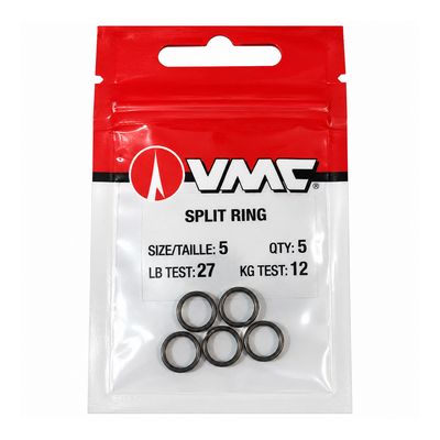 VMC Split Ring #5 Black Nickel 5pk