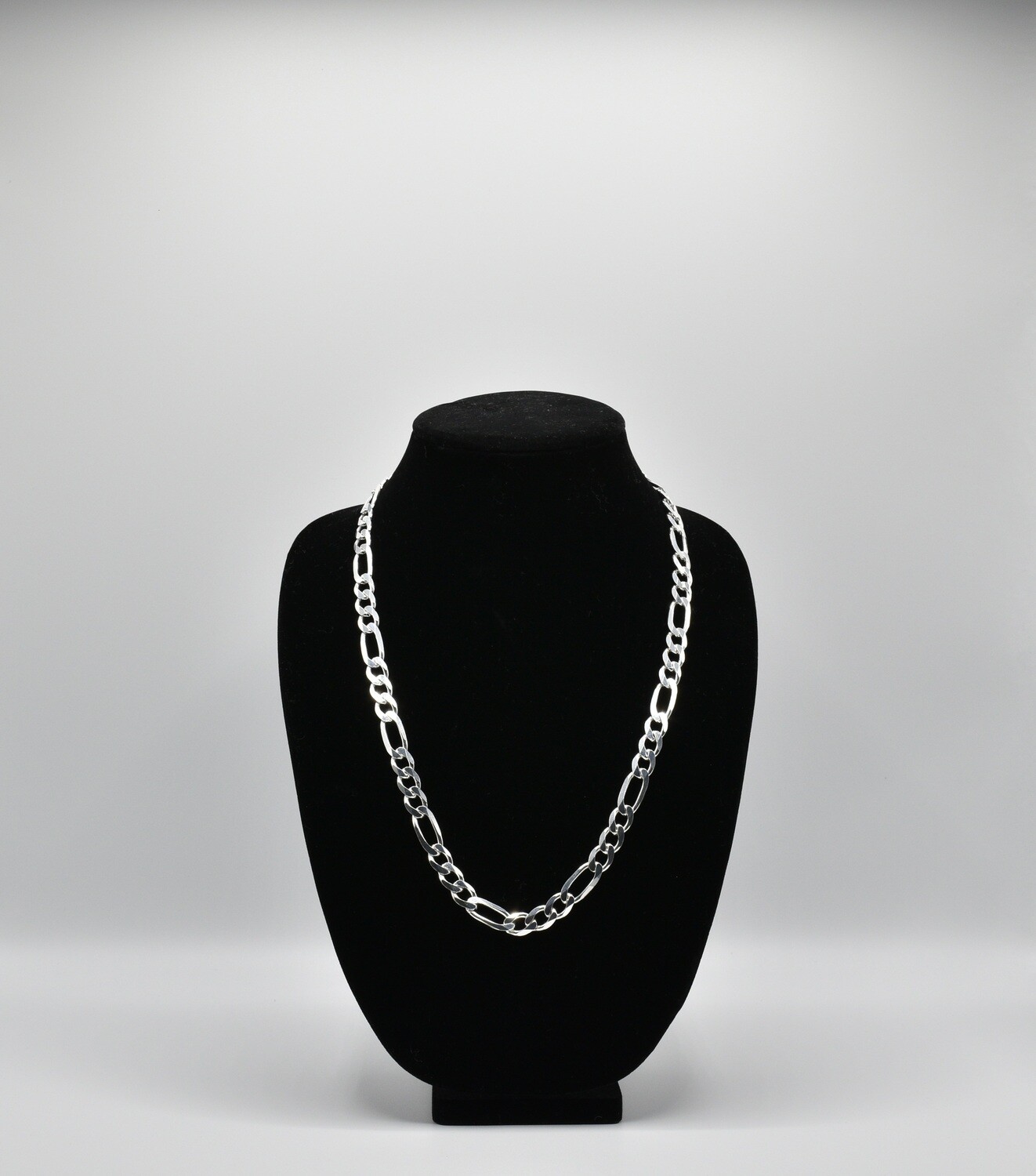 26' 10mm Sterling Silver Figaro Chain w 