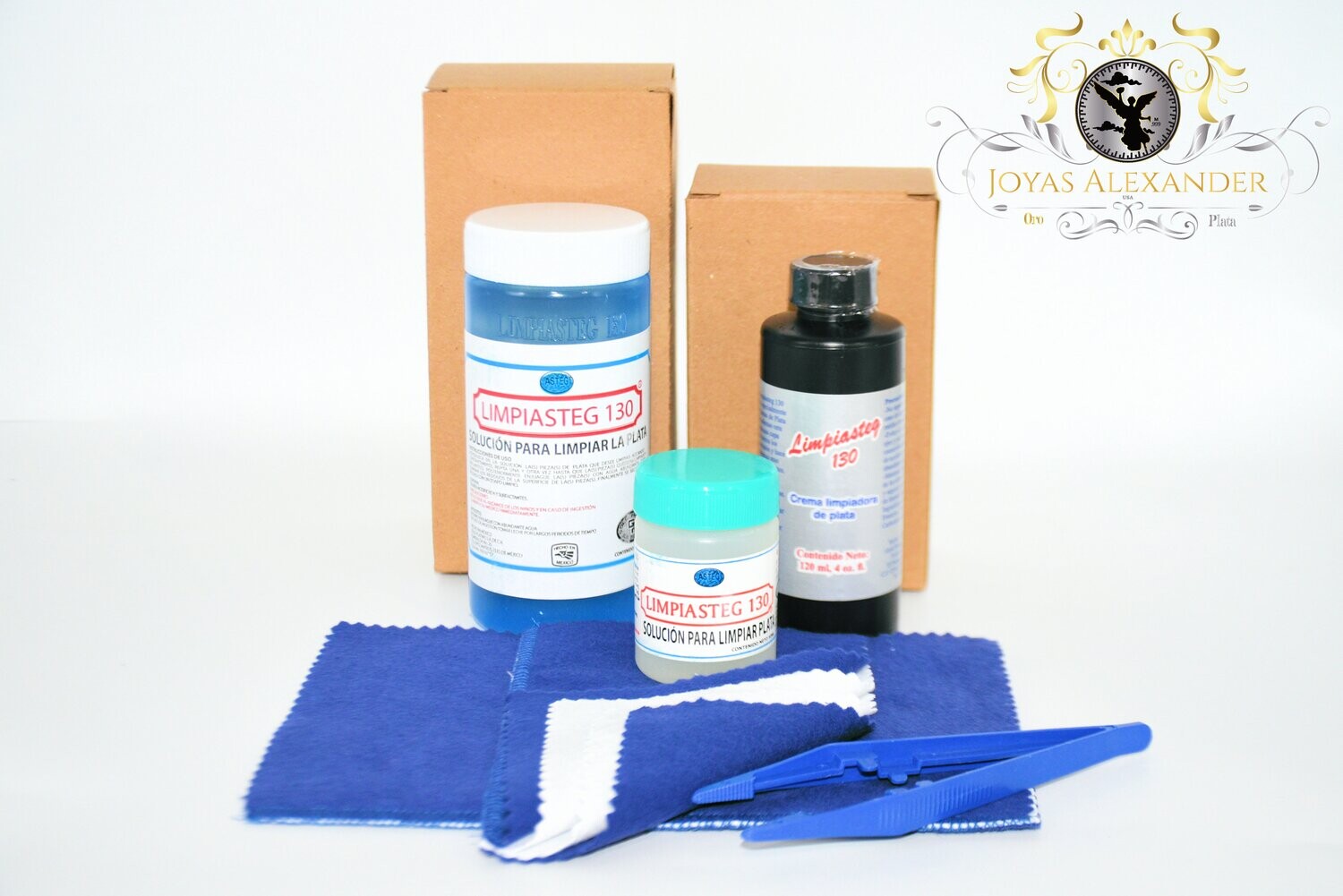 Large Sterling Silver Gold Cleaner Polish Jewelry Care Cleaning Kit Limpiasteg 130