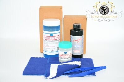Large Sterling Silver Gold Cleaner Polish Jewelry Care Cleaning Kit Limpiasteg 130