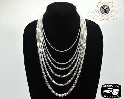 Men&#39;s Solid Sterling Silver Miami Cuban Chain Ladies Necklace Plata de Mexico Cadena 925