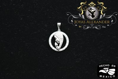 Sterling Silver Virgin Mary Mother Madonna Pendant w CZ Stones