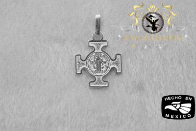 Sterling Silver Cruz de San Benito Pendant St. Benedict Cross Small