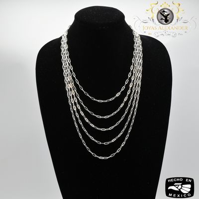 Sterling Silver Men&#39;s Ladies Paper Clip Chain .925