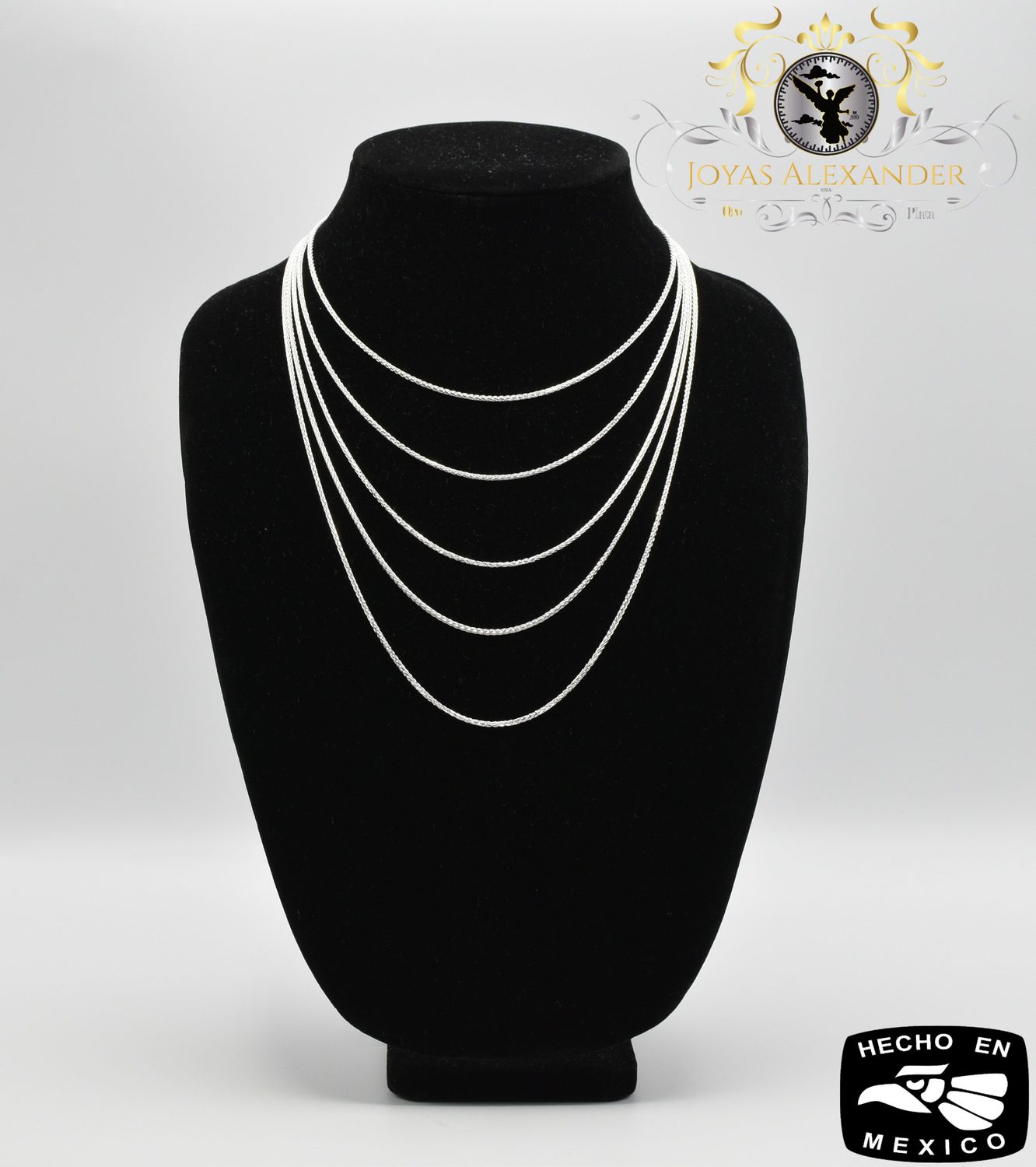 Sterling Silver Ladies Spiga Wheat Necklace Chain 1.5mm