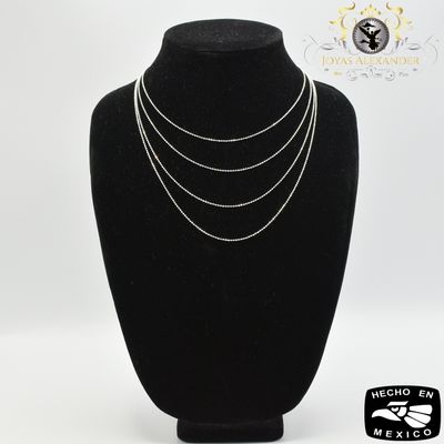 Sterling Silver Ladies Super Diamond Cut Ball Bead Chain Necklace