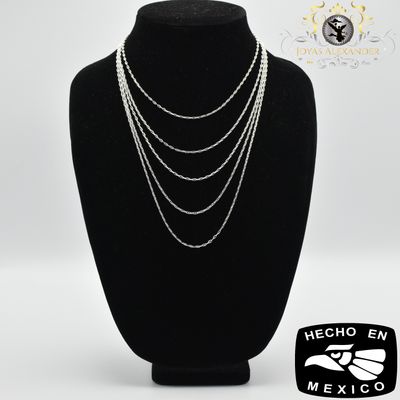 Sterling Silver Diamond Cut  Anchor Cable Link Ladies Necklace