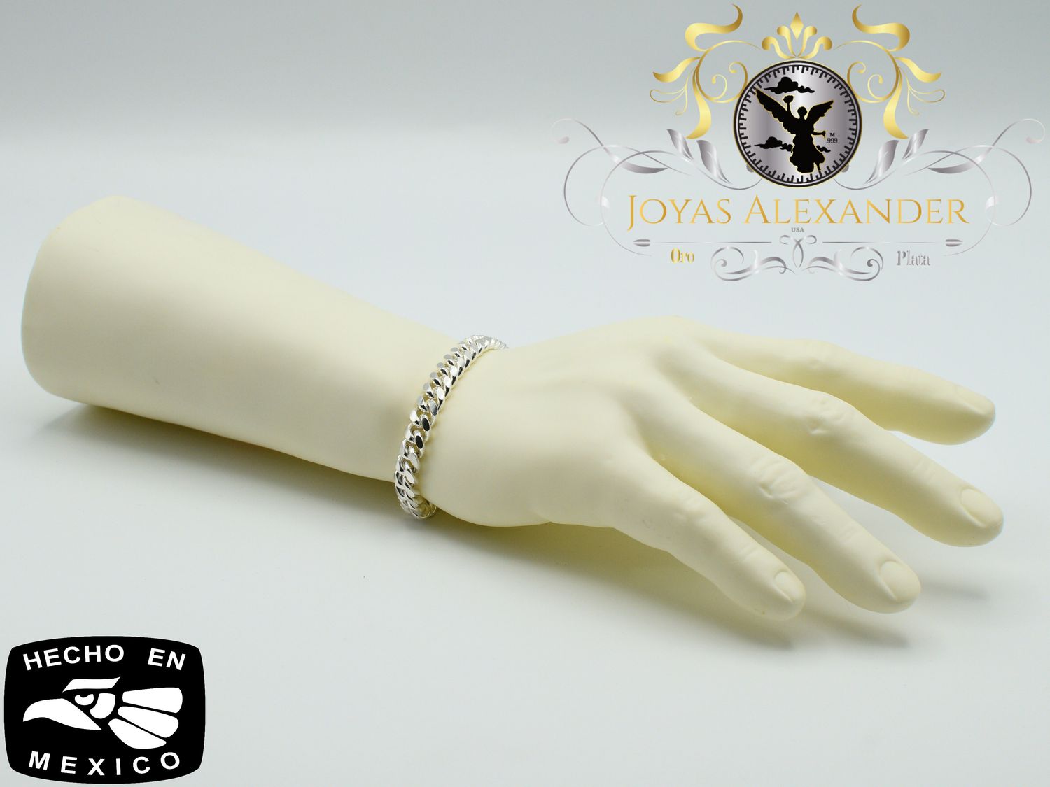 Men's Solid Sterling Silver Miami Cuban Bracelet Ladies