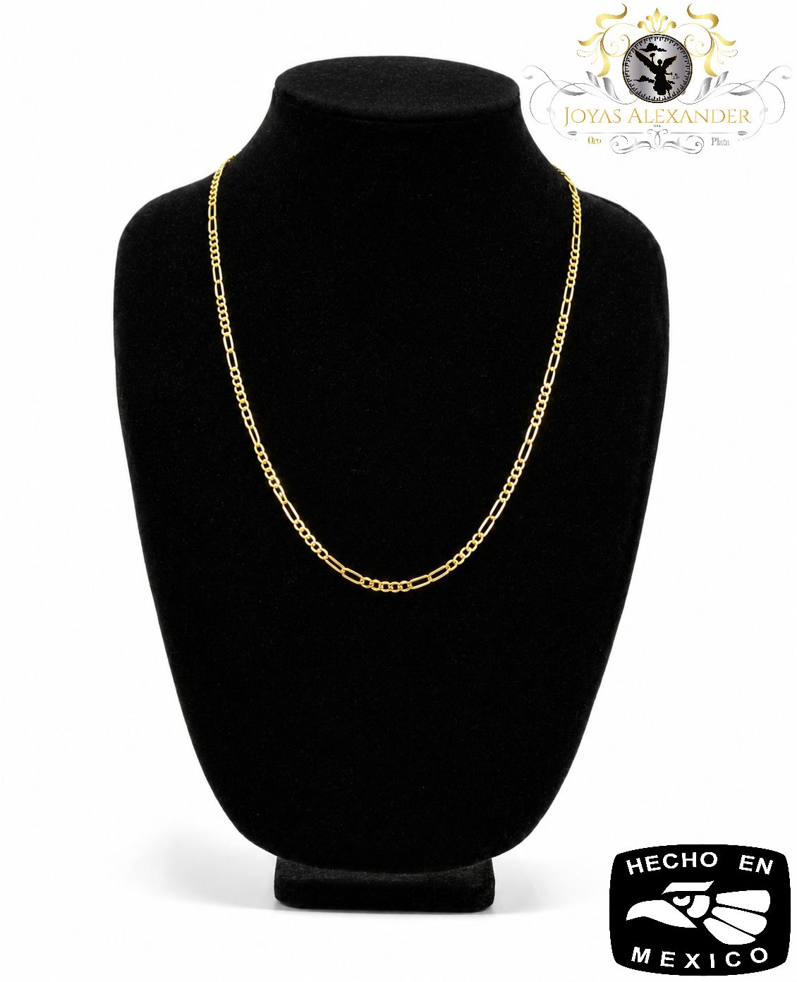 14k Gold Figaro Variation Link Chain