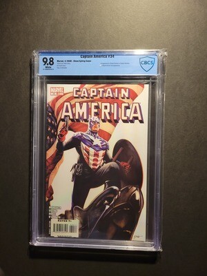 Captain America #34 CBCS 9.8 1st appearance of Bucky Barnes as Captain America Steve Epting Cover