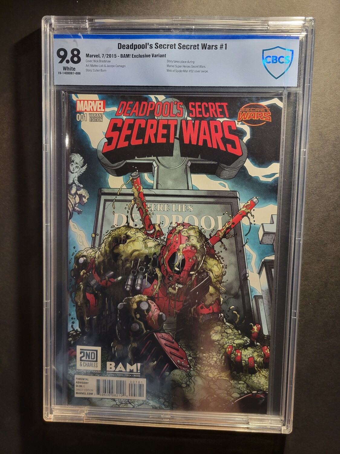 Deadpool's Secret Secret Wars #1 CBCS 9.8 Books A Million Variant