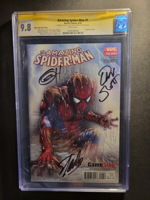 Amazing Spider-Man #1 CGC 9.8 Signed by Horn, Slott, and Stan Lee
