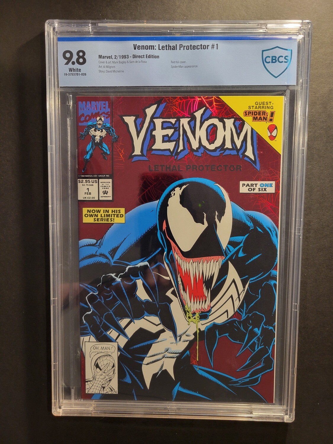 Venom Lethal Protector #1 CBCS 9.8 1st appearance of Venom in his own title
