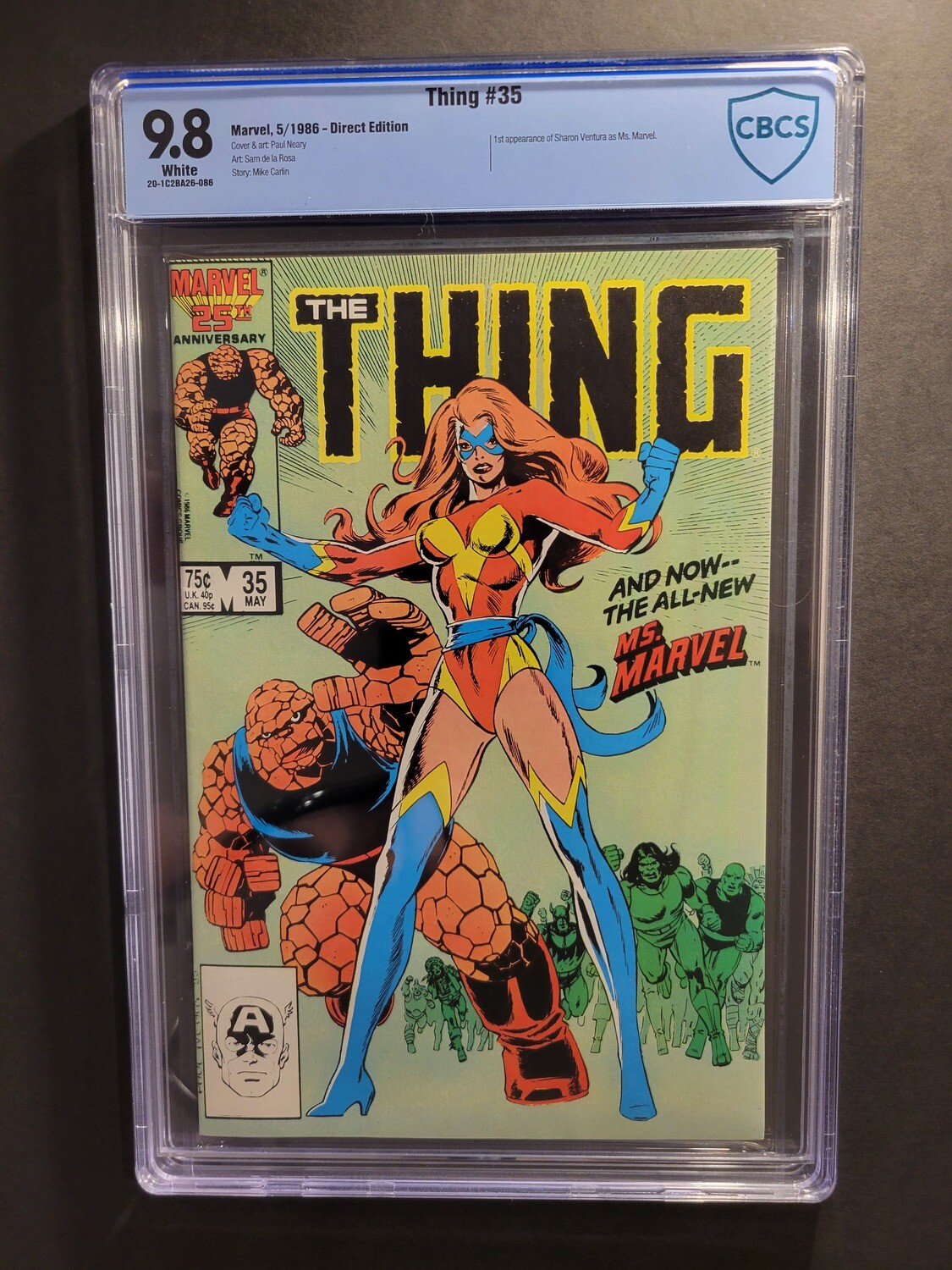 Thing #35 CBCS 9.8 1st appearance of Sharon Ventura as Ms. Marvel II