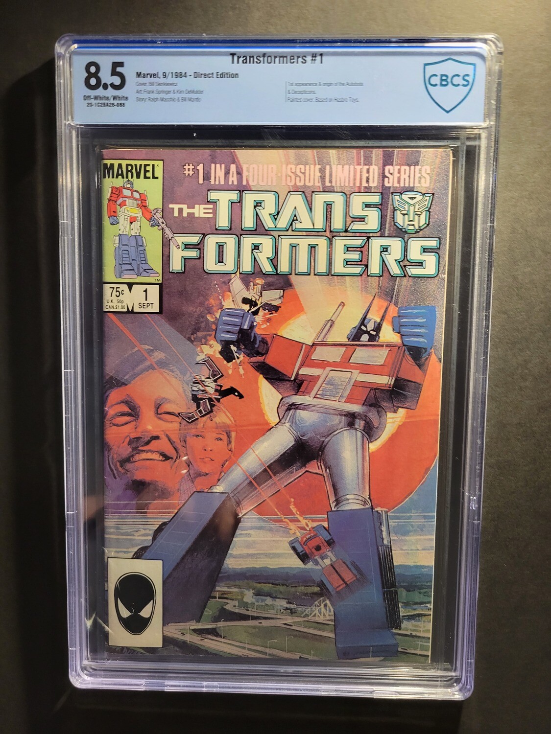 Transformers #1 CBCS 8.5 1st appearance of the Autobots and Decepticons