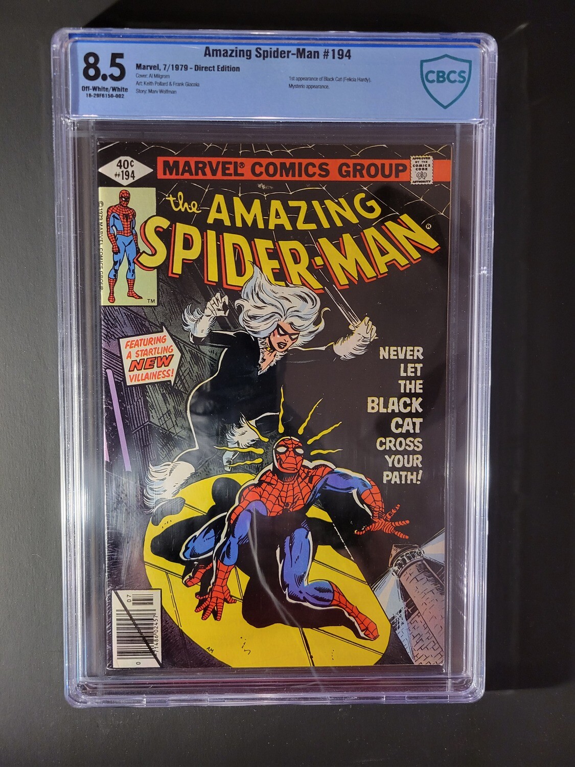 Amazing Spider-Man #194 CBCS 8.5 1st appearance of Black Cat