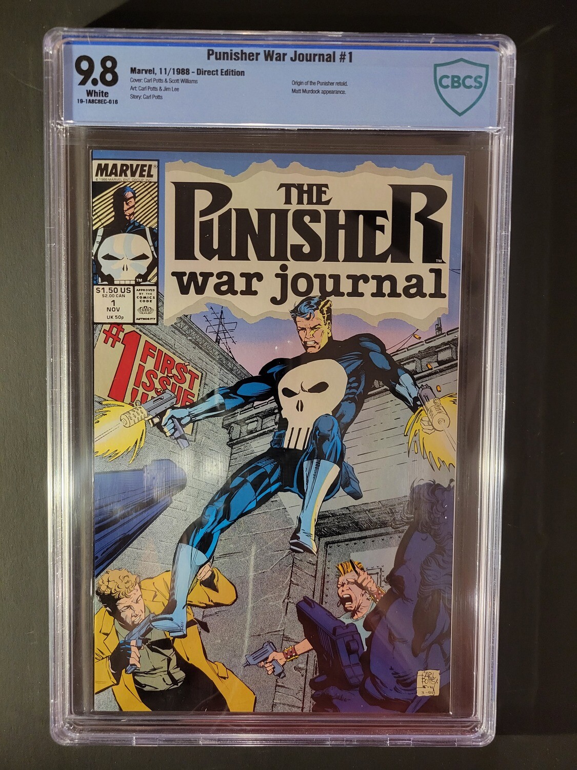 Punisher War Journal #1 CBCS 9.8 Origin of Punisher retold