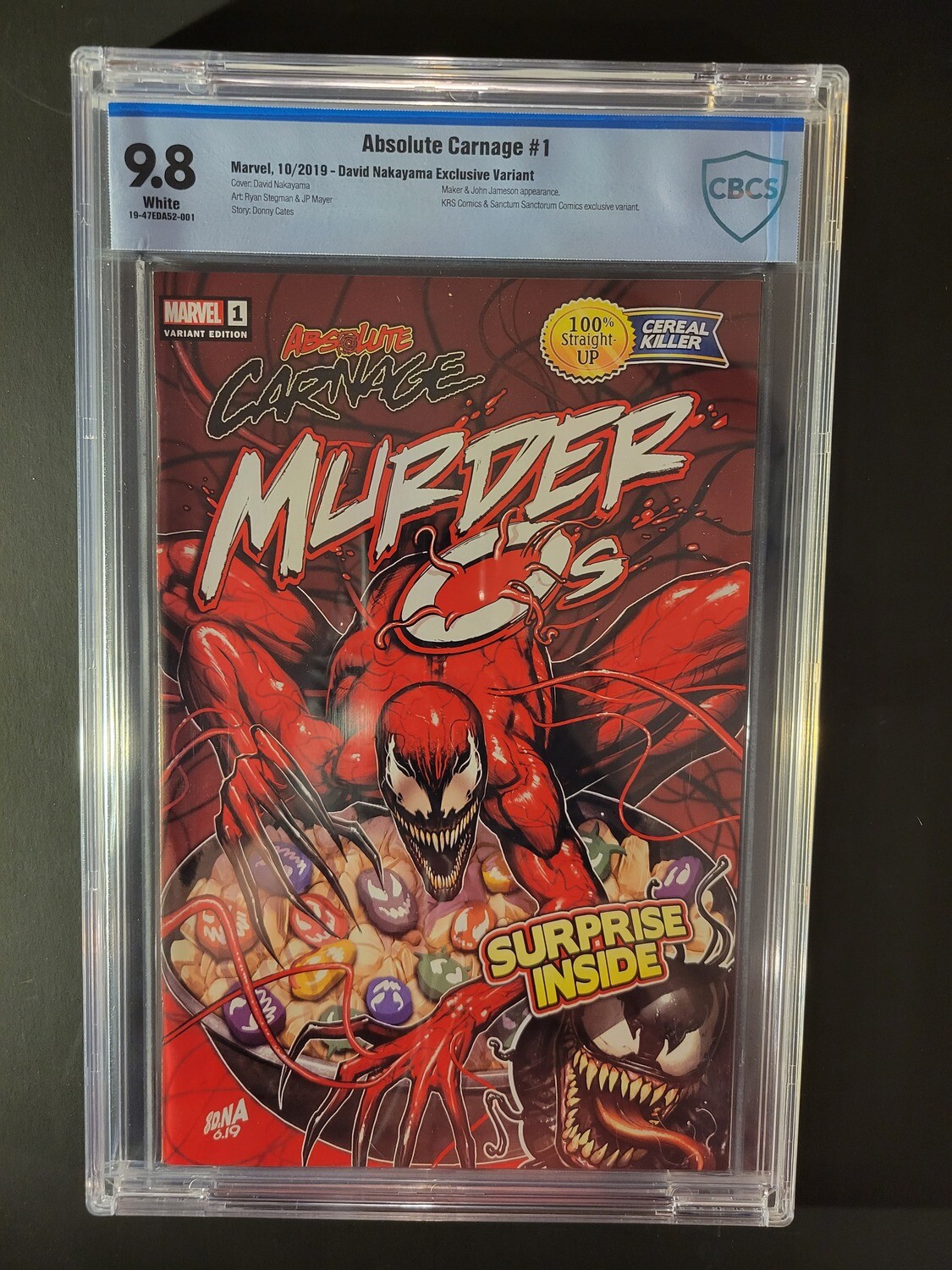 Absolute Carnage #1 CBCS 9.8 KRS Exclusive Variant