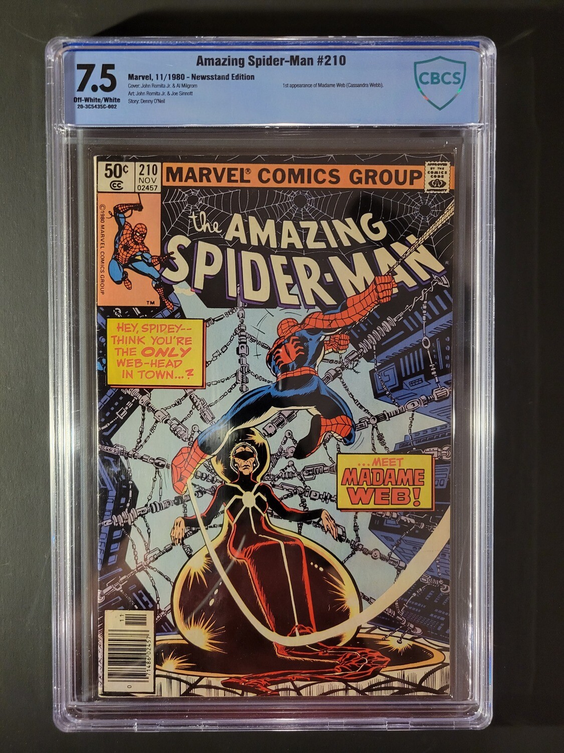 Amazing Spider-Man #210 CBCS 7.5 1st appearance of Madame Web (Cassandra Webb)