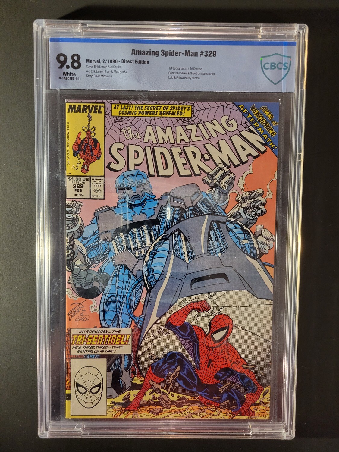 Amazing Spider-Man #329 CBCS 9.8 1st appearance of Tri-Sentinel