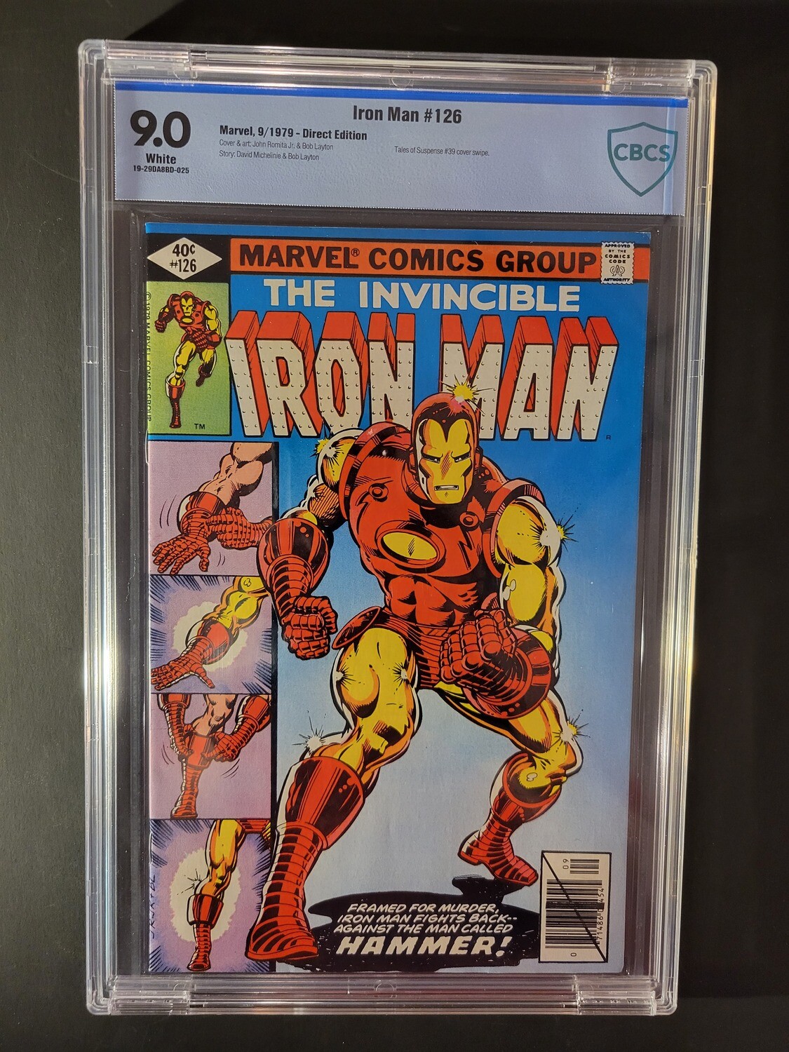 Iron Man #126 CBCS 9.0 Tales of Suspense 39 Homage