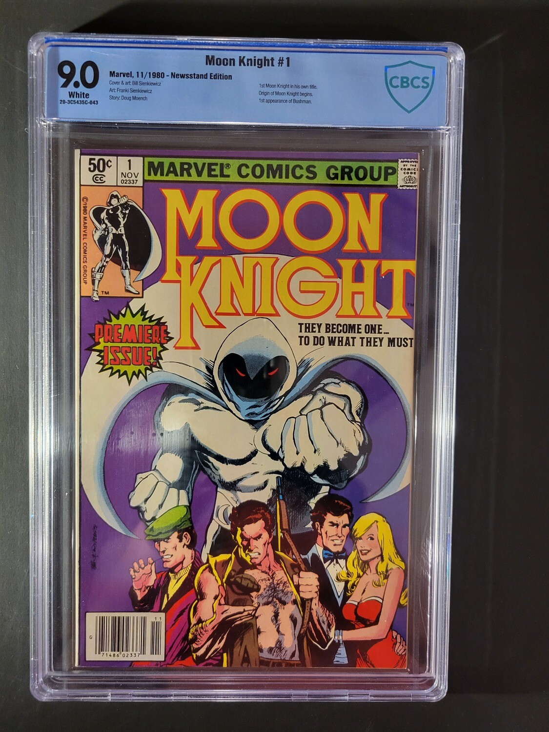 Moon Knight #1 Newsstand Edition CBCS 9.0 1st Moon Knight in his own title