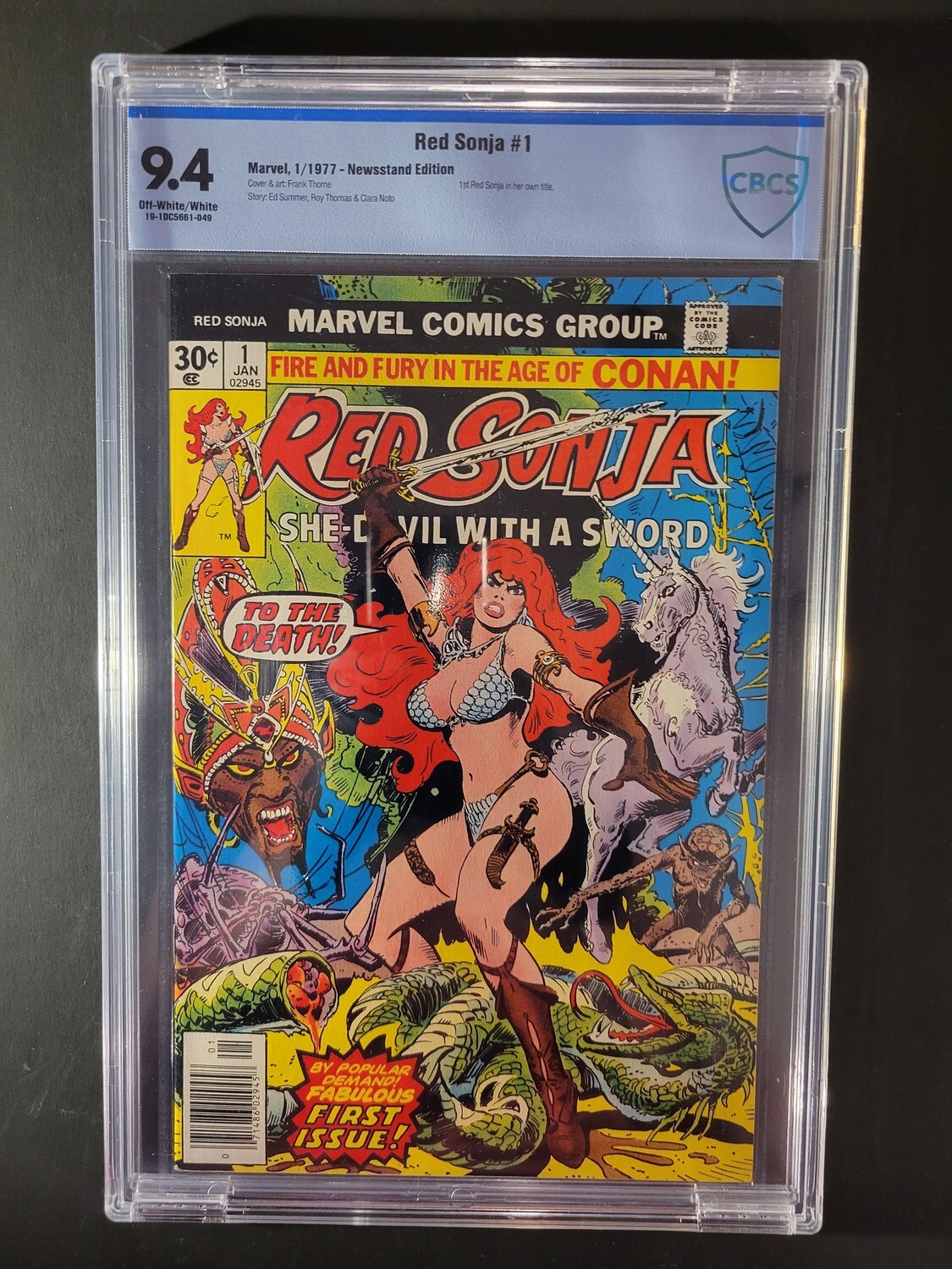 Red Sonja #1 CBCS 9.4 1st Red Sonja in her own title