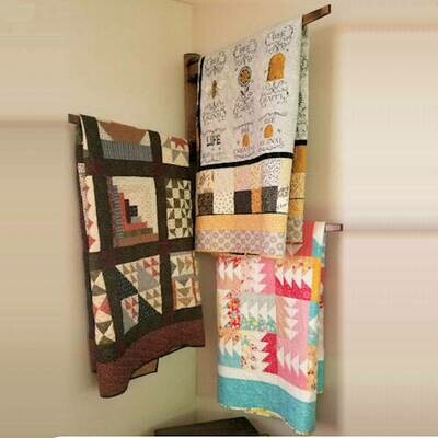 Large Wall Multiple Swing Arm Quilt Hanger Large Wall Multiple Swing Arm Quilt Hanger