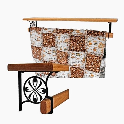 NEW Wrought Iron Bracket Quilt Shelf NEW Wrought Iron Bracket Quilt Shelf