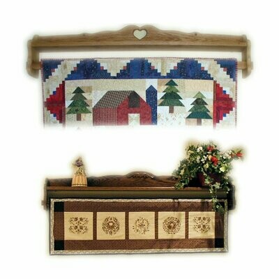 One Bar Wall Quilt Hanger w/ Shelf One Bar Wall Quilt Hanger w/ Shelf
